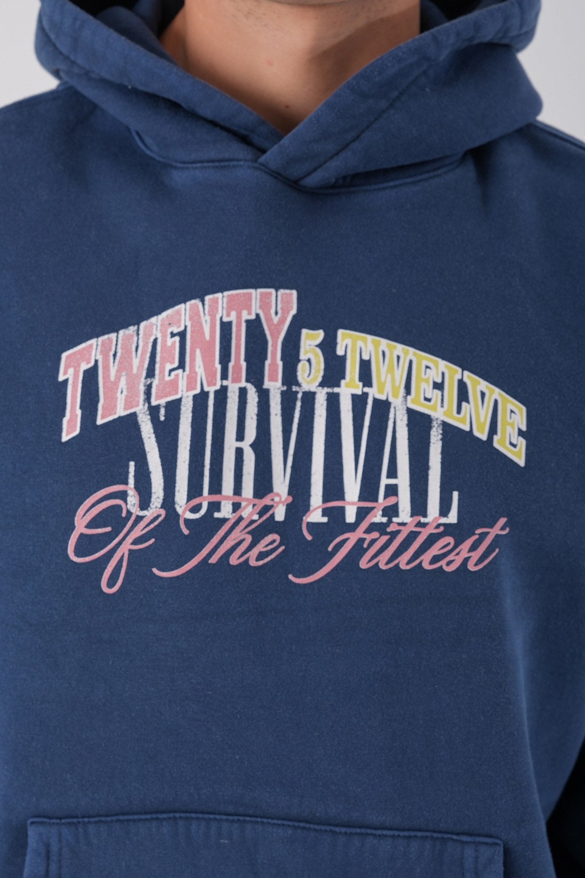Unisex Washed Graphic Hoodie – "Survival of the Fittest" Print