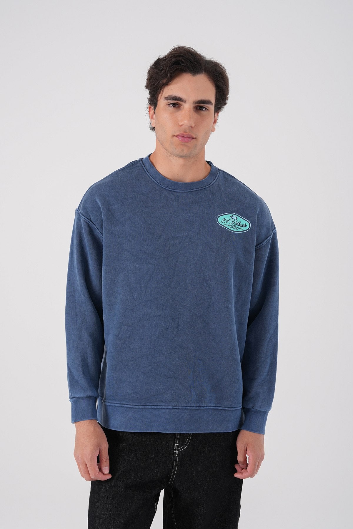 Unisex Washed Graphic Sweatshirt – "Reasonable" Back Print