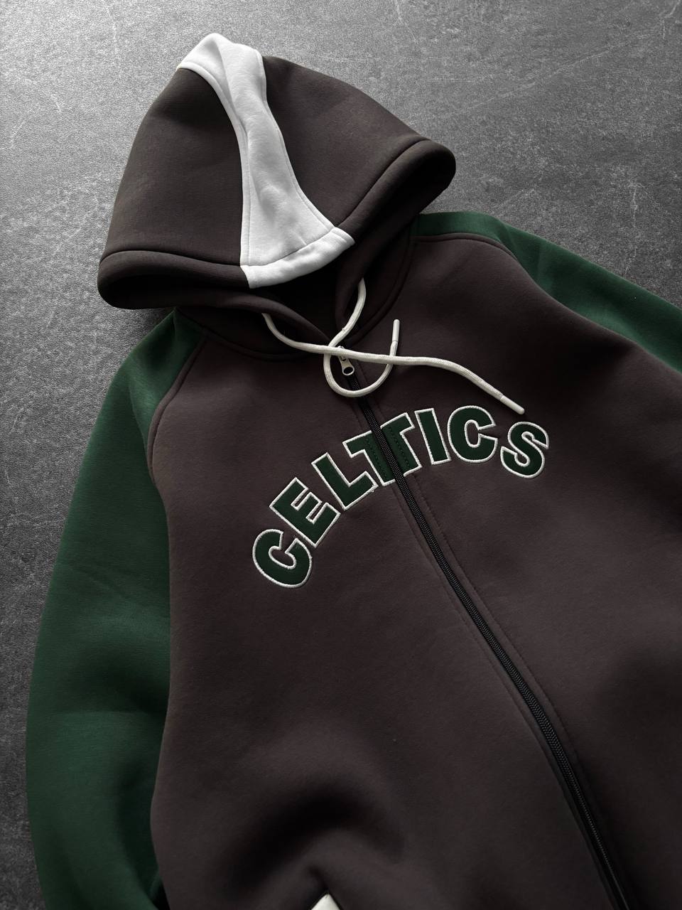 Vintage Boston Celtics Zip-Up Hoodie, Retro NBA Basketball Hoodie