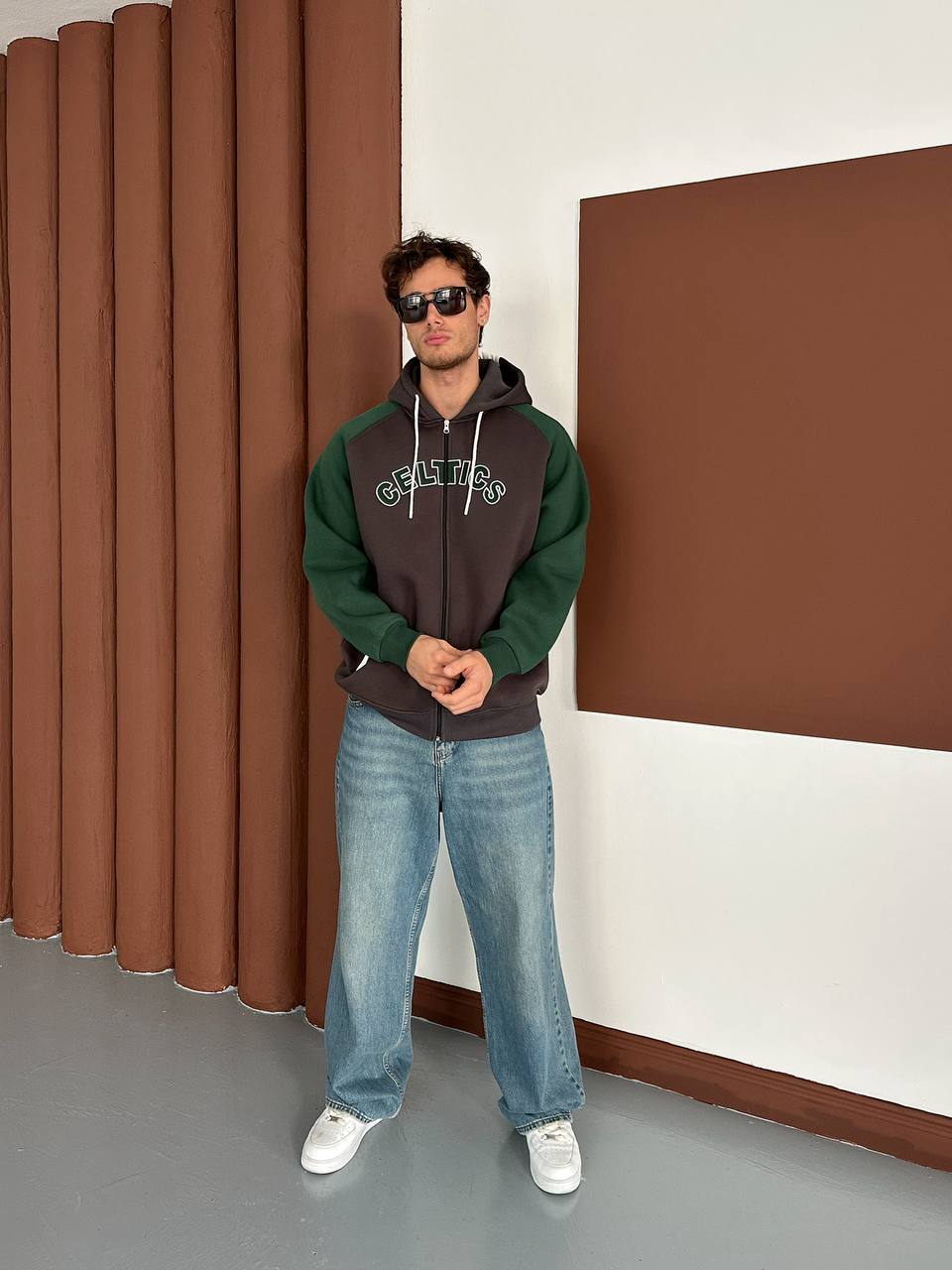 Vintage Boston Celtics Zip-Up Hoodie, Retro NBA Basketball Hoodie