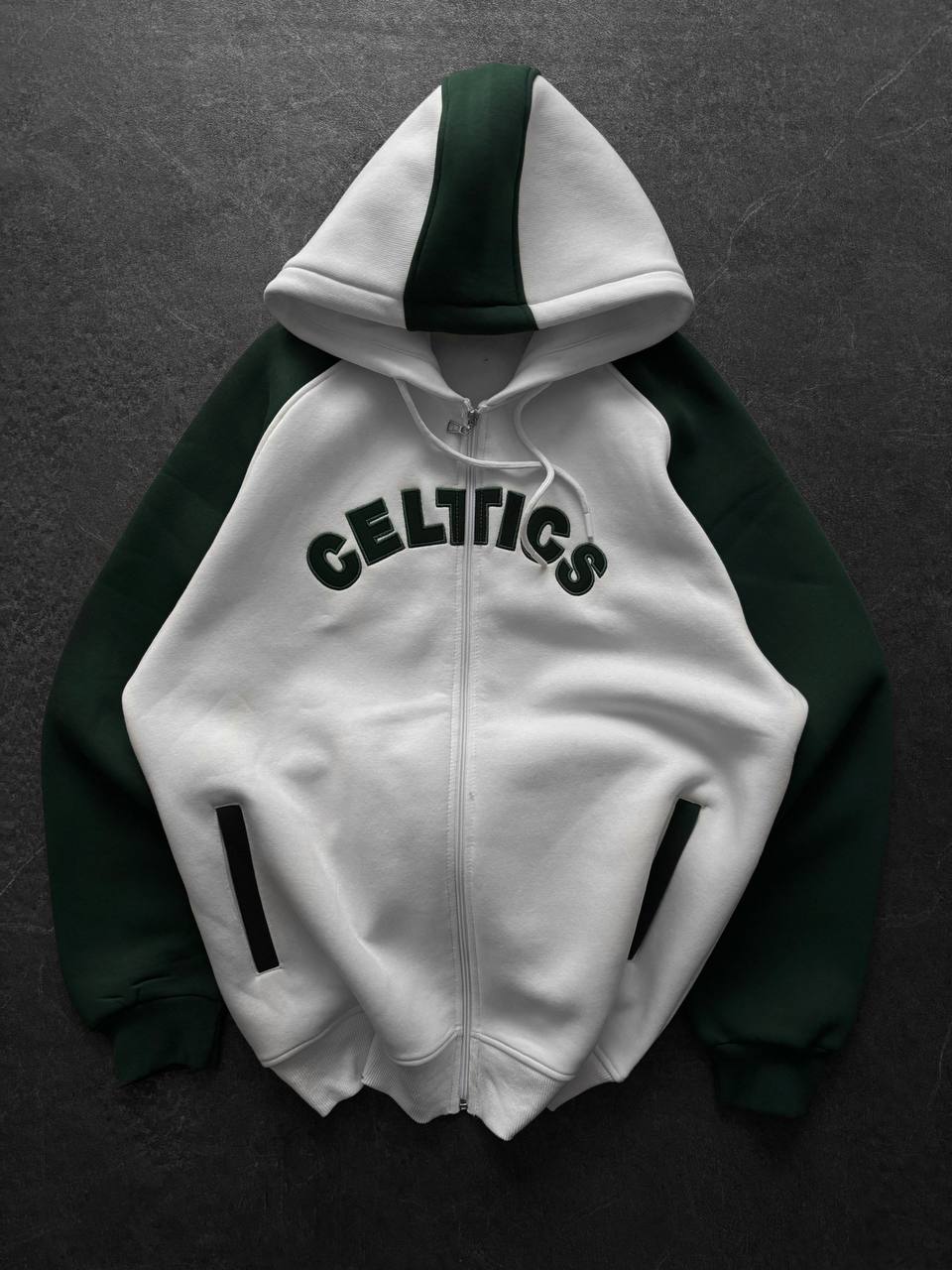 Vintage Boston Celtics Zip-Up Hoodie, Retro NBA Basketball Hoodie