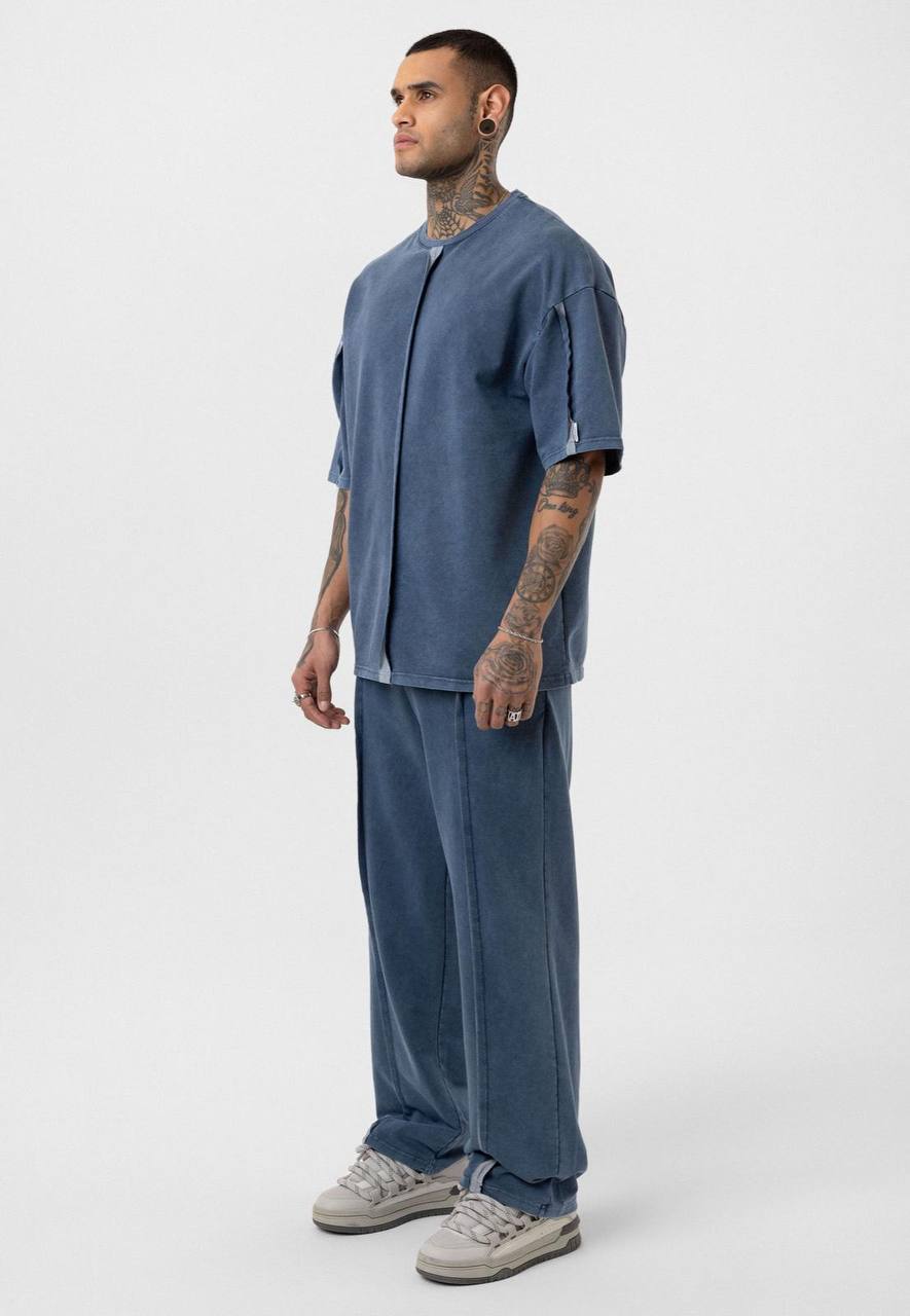 Vintage Washed Look Oversized Tracksuit Set