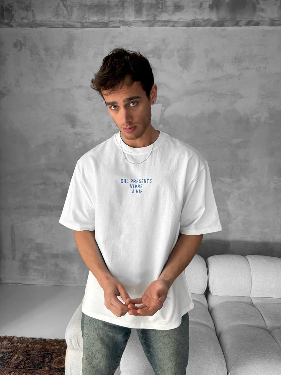 Vivre La Vie Floral Graphic Cotton Tee.