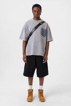 Washed Effect Tee - Vintage Style Soft Cotton T-Shirt - Casual Retro Top