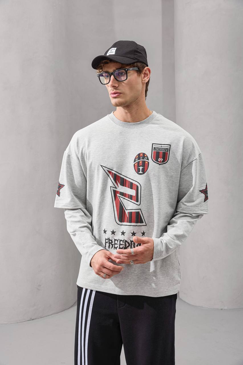 Y2K Layered Sleeve Graphic Tee