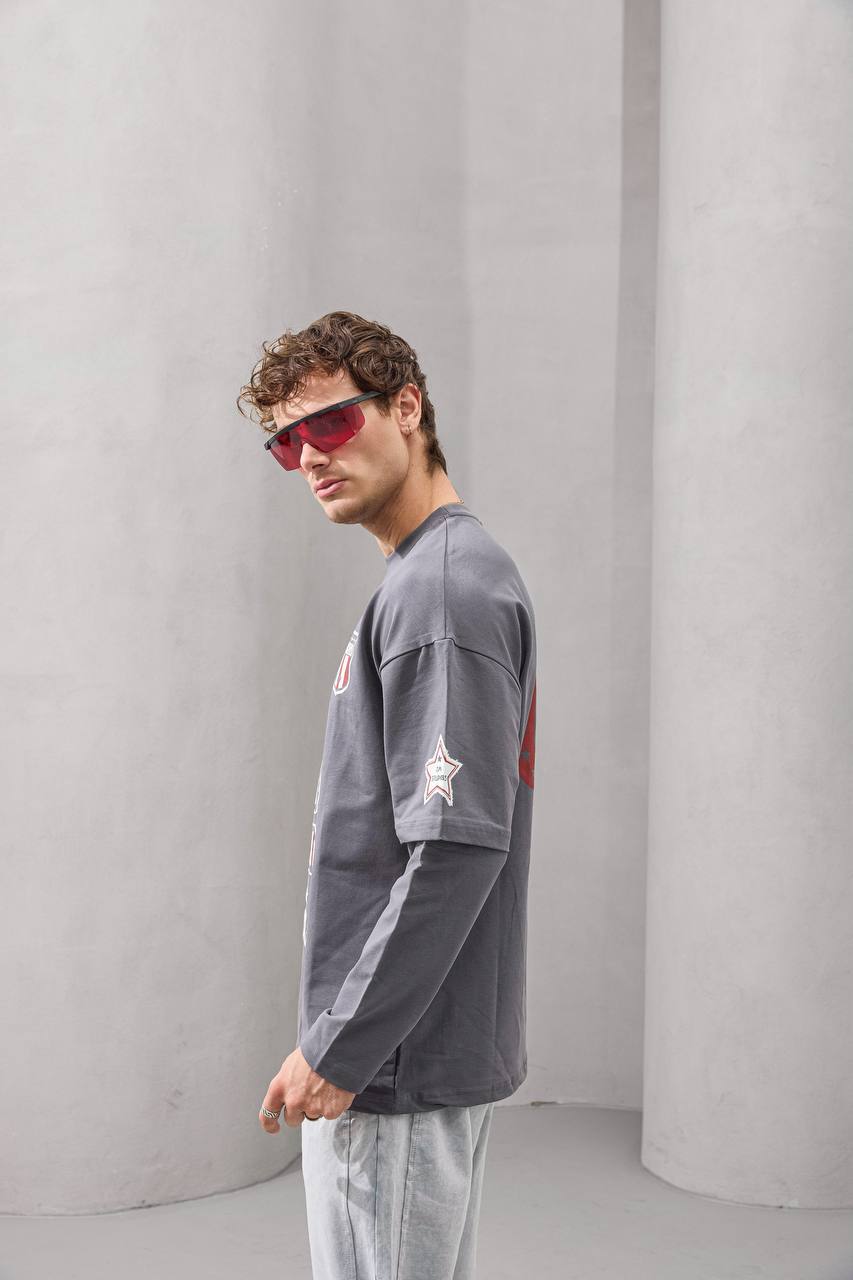Y2K Layered Sleeve Graphic Tee