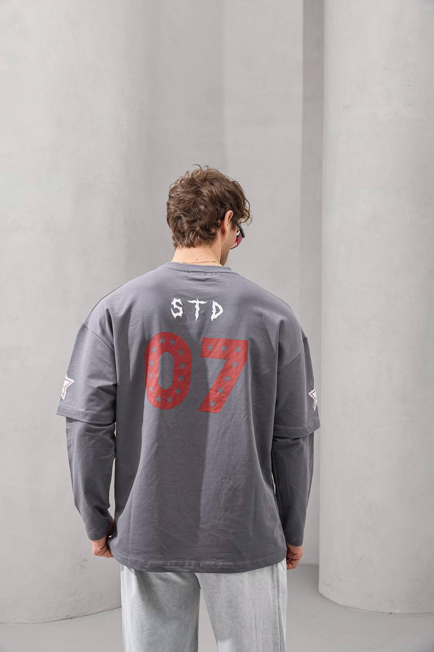 Y2K Layered Sleeve Graphic Tee
