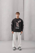 Y2K Layered Sleeve Graphic Tee