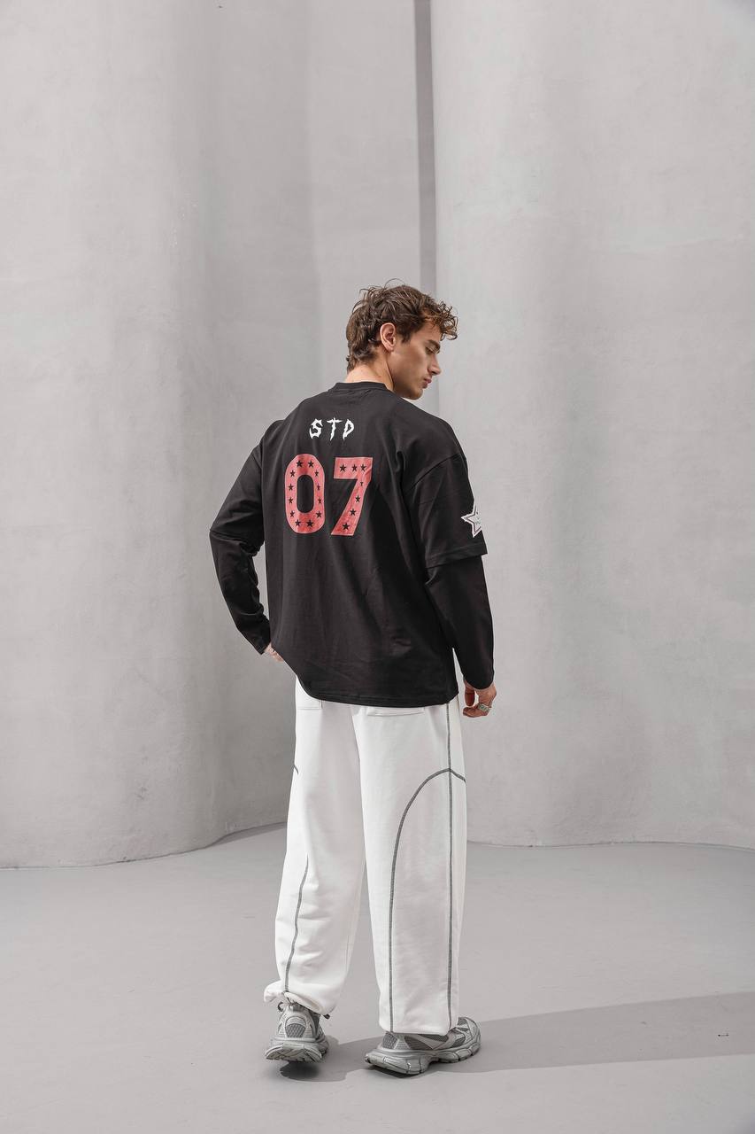 Y2K Layered Sleeve Graphic Tee