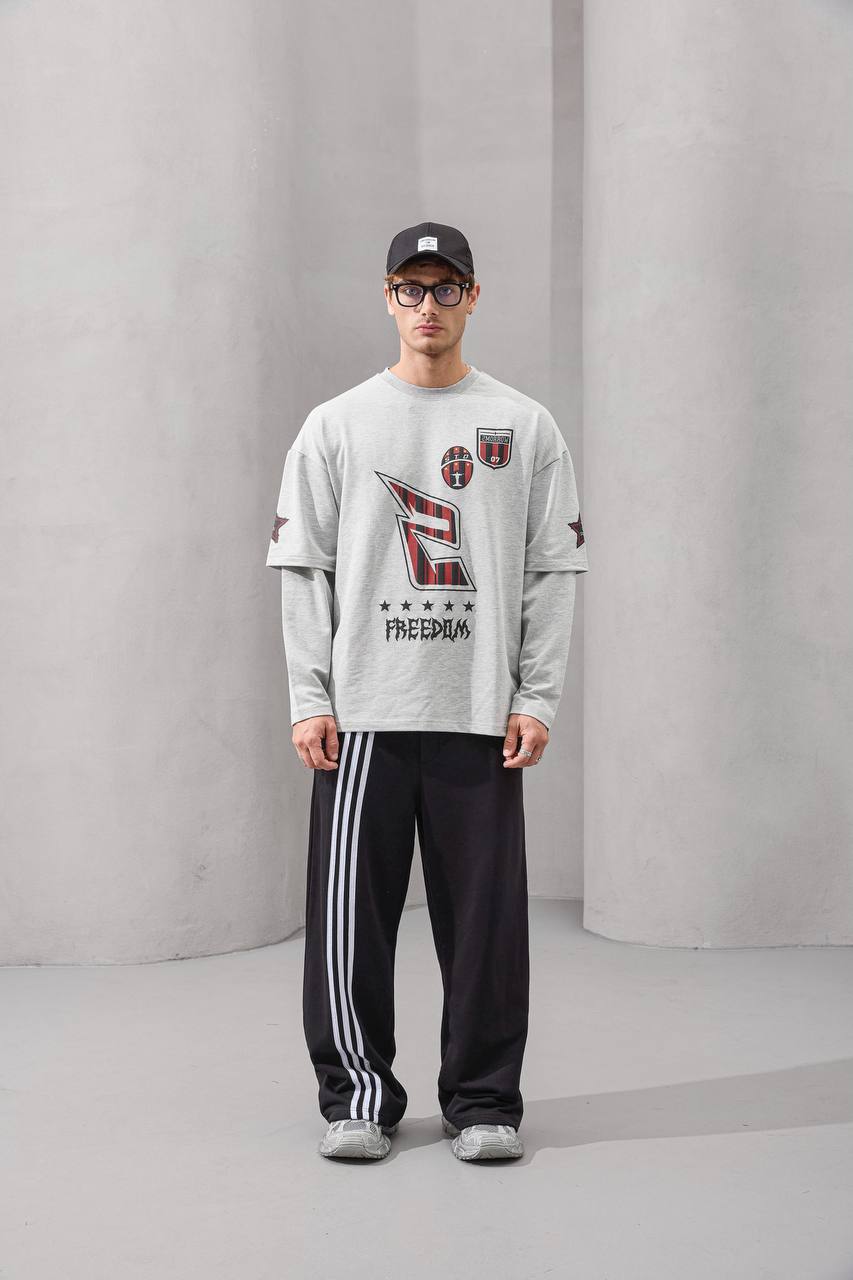 Y2K Layered Sleeve Graphic Tee
