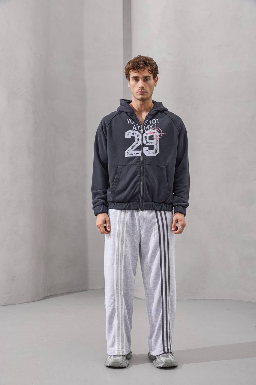 “You Shot at My 29” Graphic Zip-Up Hoodie