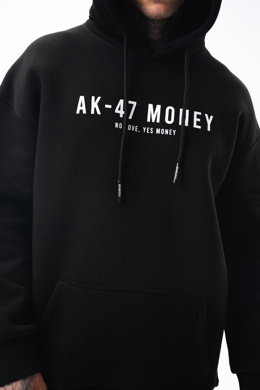 Oversize 'Money Power' Graphic Hoodie – Heavyweight Streetwear Sweatshirt
