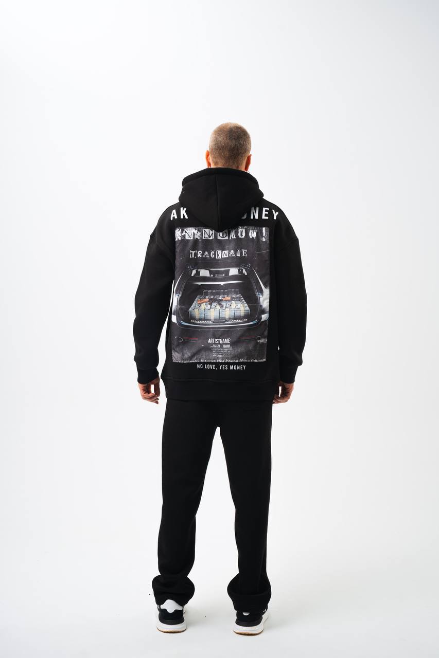 Oversize 'Money Power' Graphic Hoodie – Heavyweight Streetwear Sweatshirt