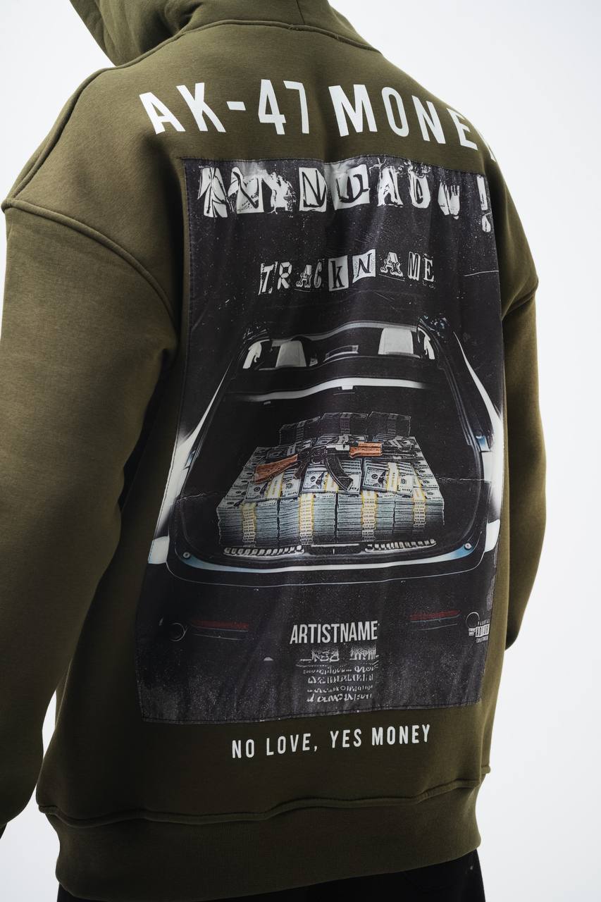 Oversize 'Money Power' Graphic Hoodie – Heavyweight Streetwear Sweatshirt