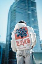 Oversize 'All Eyes on You' Graphic Hoodie - Abstract Streetwear Sweatshirt