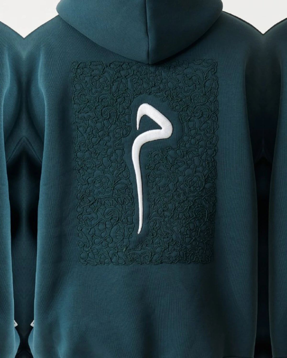 Arabic Letter Mim Calligraphy Oversized Hoodie in green, photo 3
