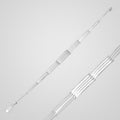 Men's 8 mm segmented 925 sterling silver bracelet