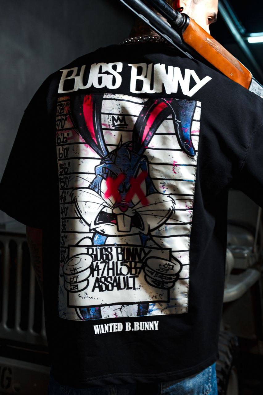 Men's Oversize 'Bugs Bunny' Graphic T-Shirt - Streetwear Looney Tunes Tee