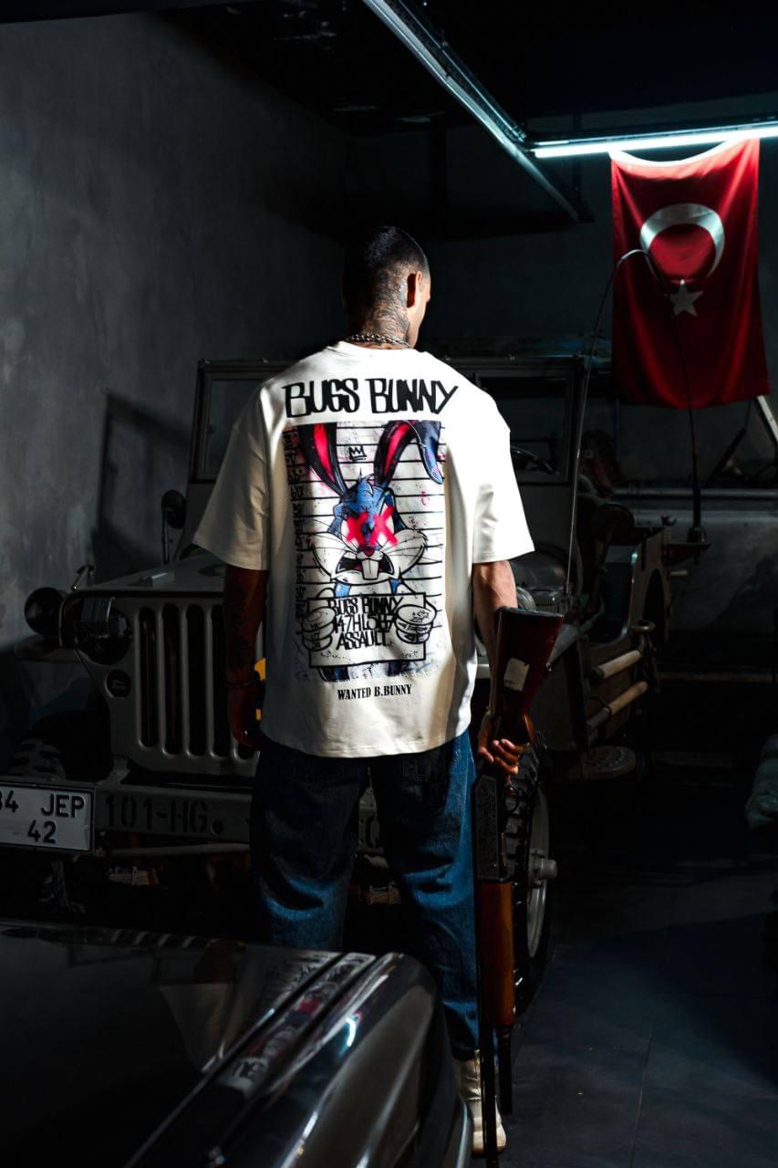 Men's Oversize 'Bugs Bunny' Graphic T-Shirt - Streetwear Looney Tunes Tee.