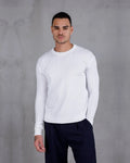 Cable Knit Crew Neck Sweater in white, photo 1