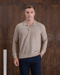 Chenille Polo Collar Sweatshirt in beige, photo 1