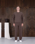 Chenille Interlock Baggy Sweatpants in mink, photo 1