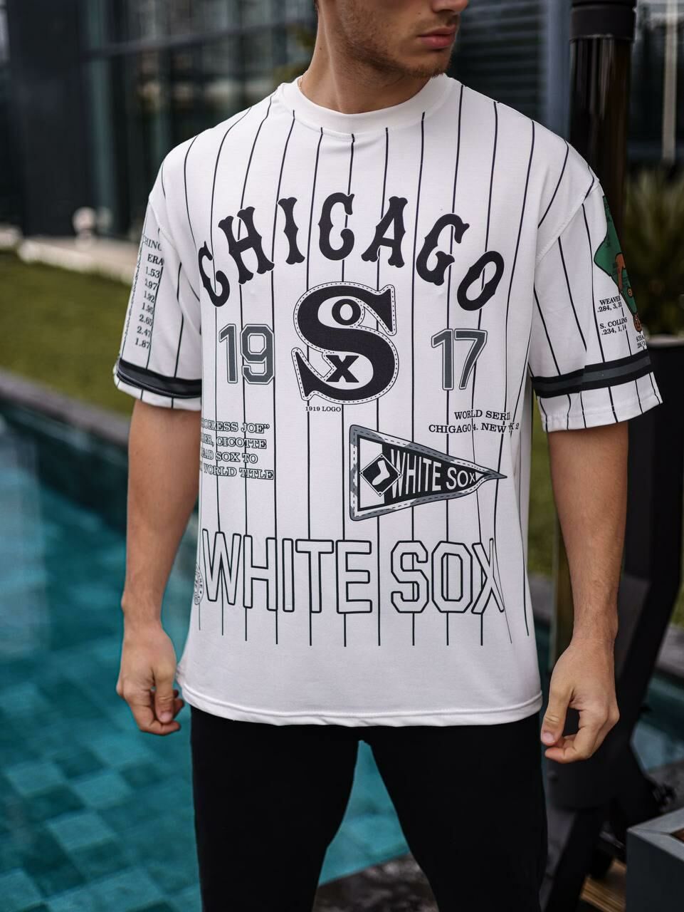 Chicago White Sox 1917 World Champions Vintage Oversized T-Shirt