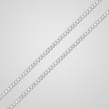 Men's 925 sterling silver curb chain necklace, 50 cm