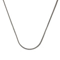 Men's 2 mm 925 sterling silver foxtail chain necklace, 60 cm, on white background