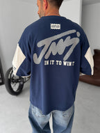 Unisex Two-Tone Collegiate Graphic Sweatshirt