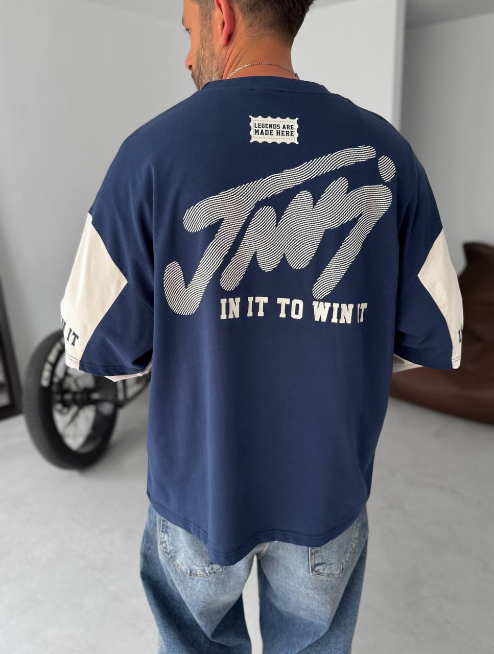 Unisex Two-Tone Collegiate Graphic Sweatshirt