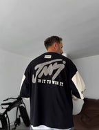 Unisex Two-Tone Collegiate Graphic Sweatshirt