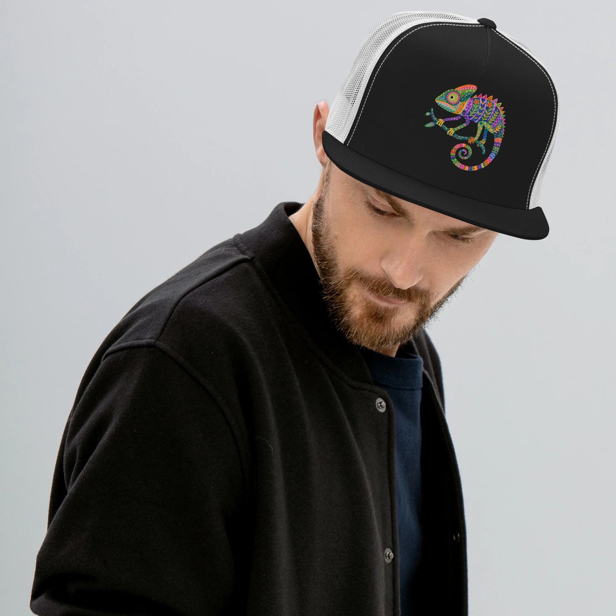 Colorful Chameleon Trucker Hat
