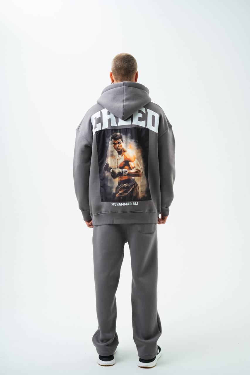 Oversize 'Creed' Muhammad Ali Graphic Hoodie - Boxing Inspired Streetwear Sweatshirt