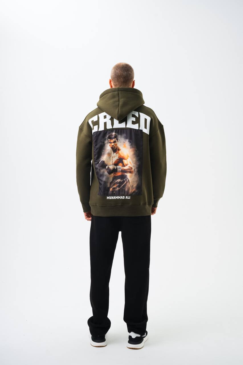 Oversize 'Creed' Muhammad Ali Graphic Hoodie - Boxing Inspired Streetwear Sweatshirt