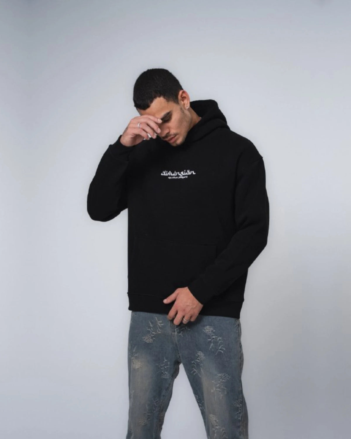 Dimension Oversized Hoodie in black, photo 4