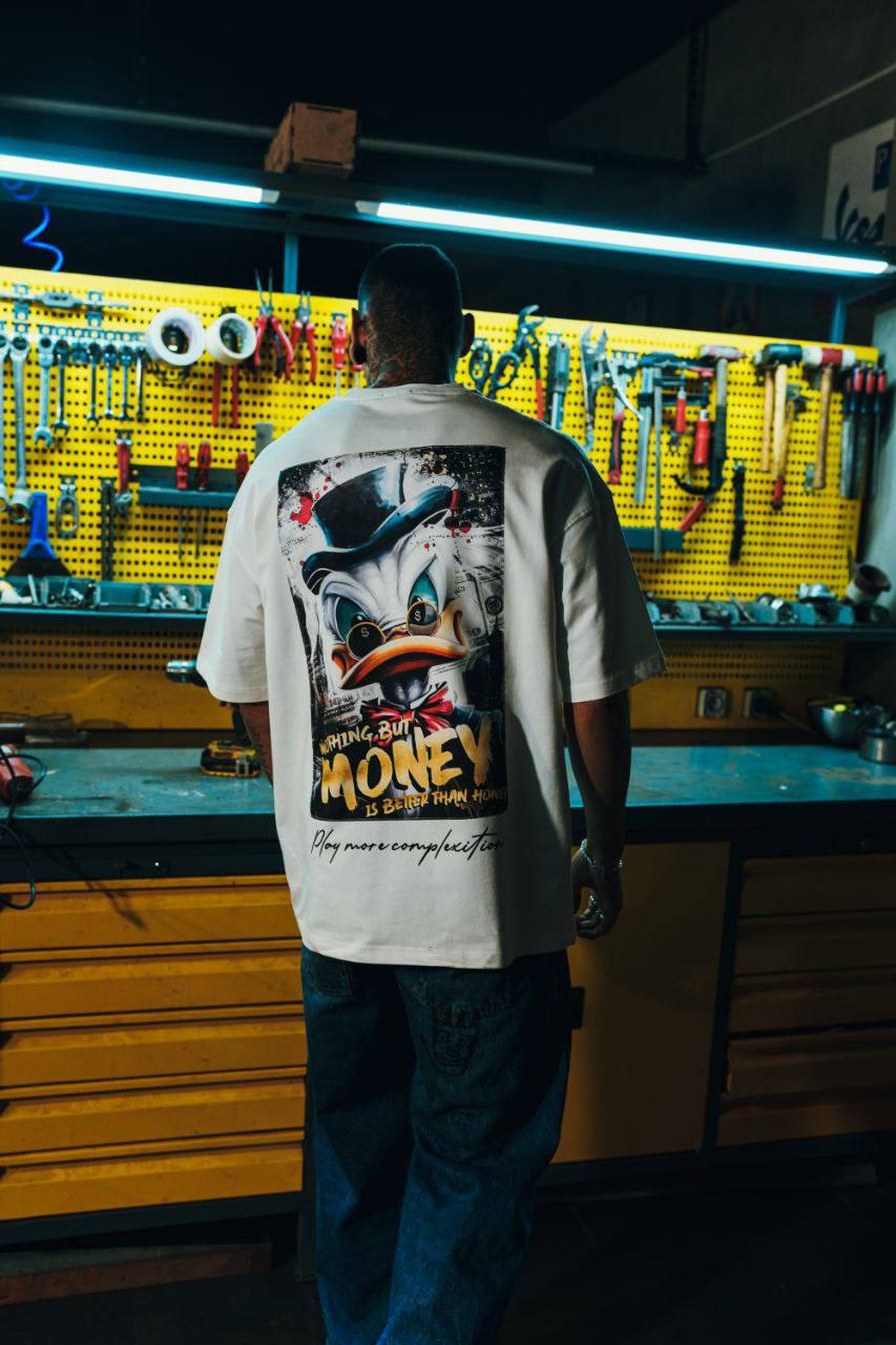 Men's Oversize 'DONALD' Graphic T-Shirt - Streetwear Comic Money Tee
