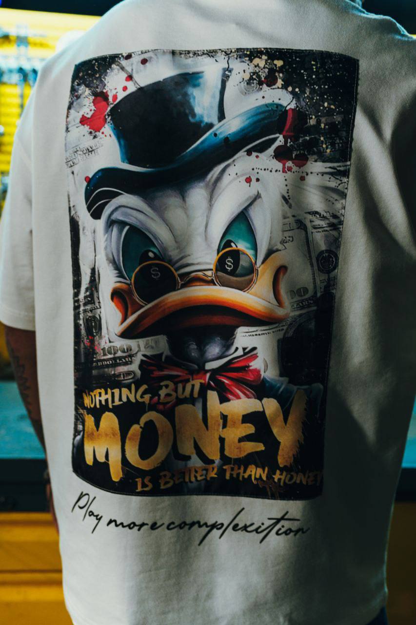 Men's Oversize 'DONALD' Graphic T-Shirt - Streetwear Comic Money Tee