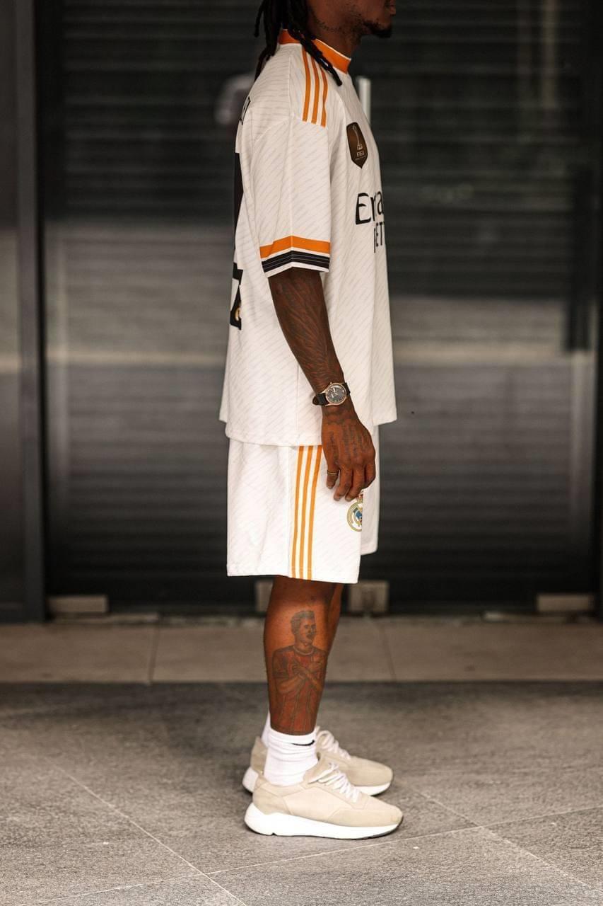 Real Madrid Printed Oversized T-shirt and Shorts Set - 100% Cotton Jersey, New Season.