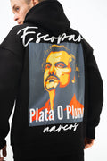 Oversize 'Escobar' Graphic Hoodie - Streetwear Hooded Sweatshirt 'Plata o Plomo'