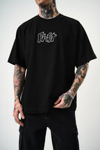 Men's Oversize 'FAST / FALLING FREE' Graphic T-Shirt - Streetwear Embroidered Tee