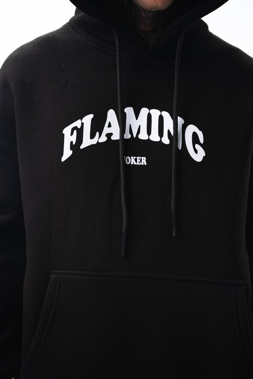 Flaming "Joker" Graphic Unisex Hoodie – Edgy Streetwear