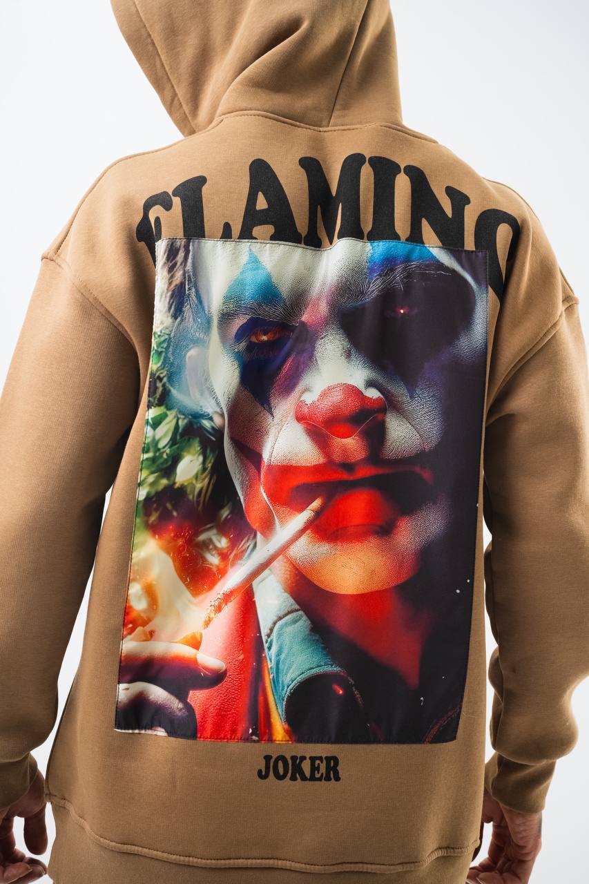 Flaming "Joker" Graphic Unisex Hoodie – Edgy Streetwear