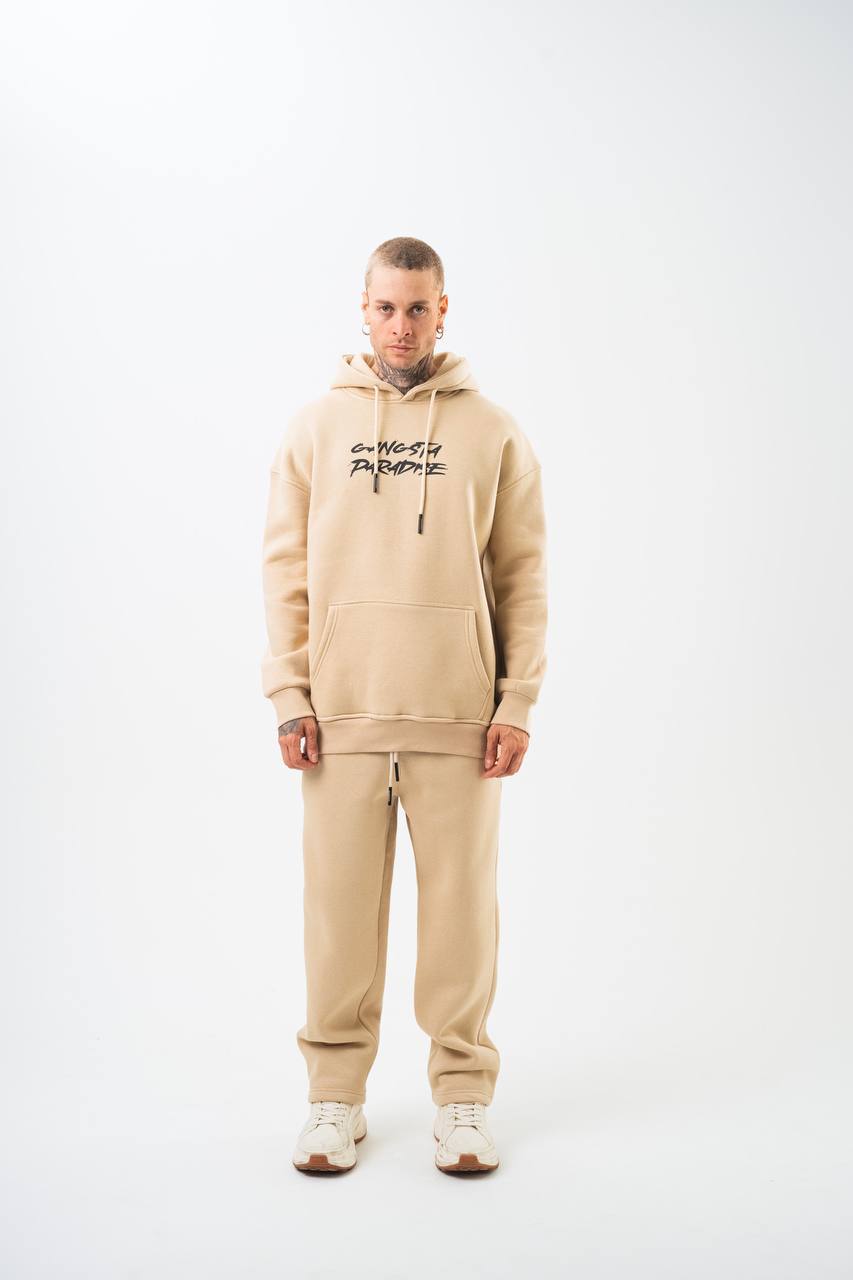 Oversize 'Gangsta Paradise' Graphic Hoodie - Heavyweight Streetwear Hooded Sweatshirt
