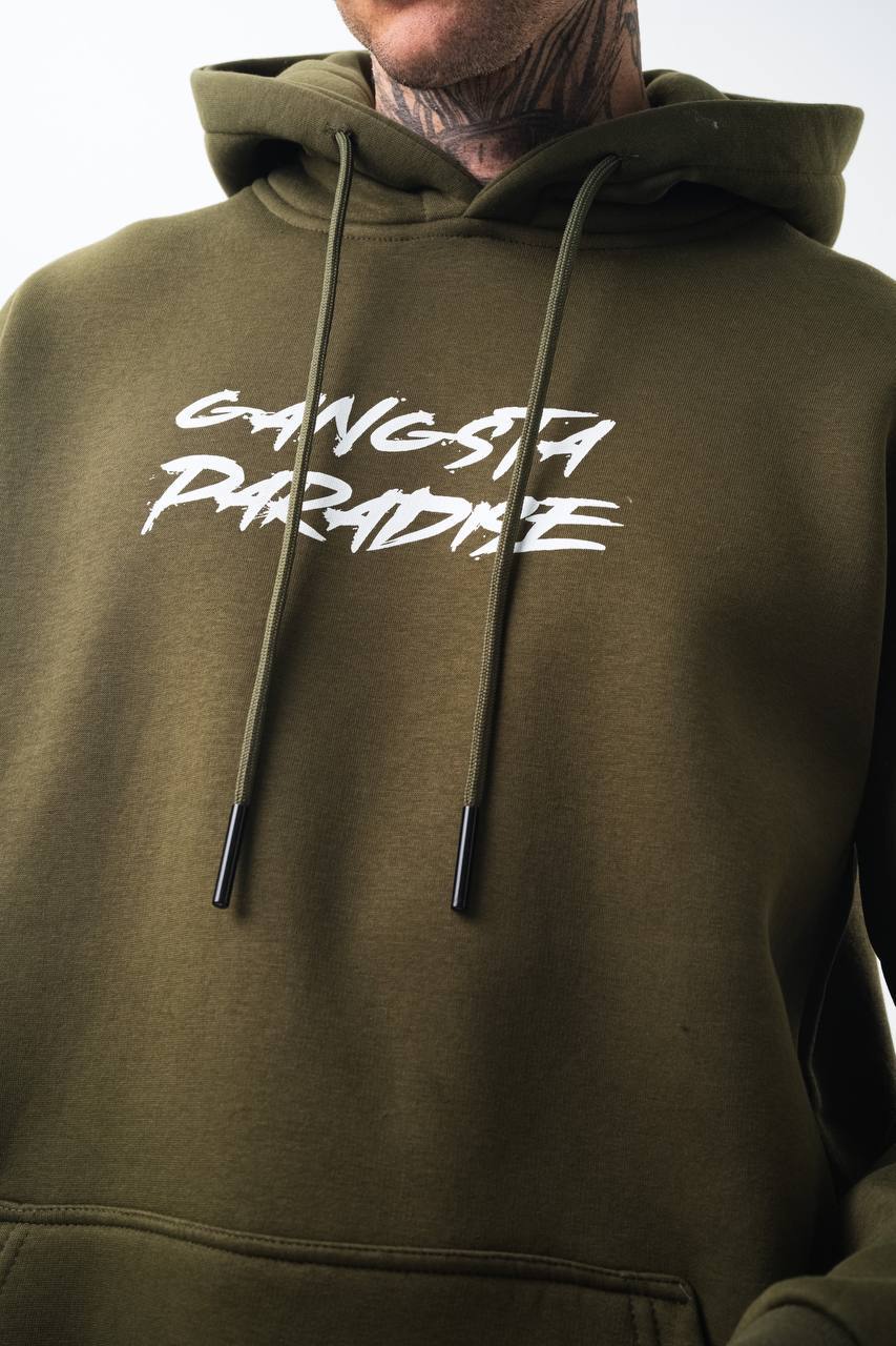 Oversize 'Gangsta Paradise' Graphic Hoodie - Heavyweight Streetwear Hooded Sweatshirt