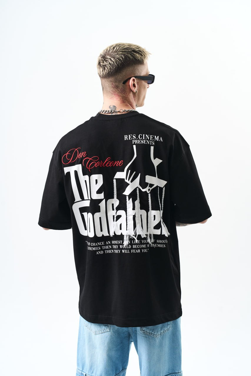 Men's Oversize 'The Godfather' Graphic T-Shirt - Streetwear Movie Tee