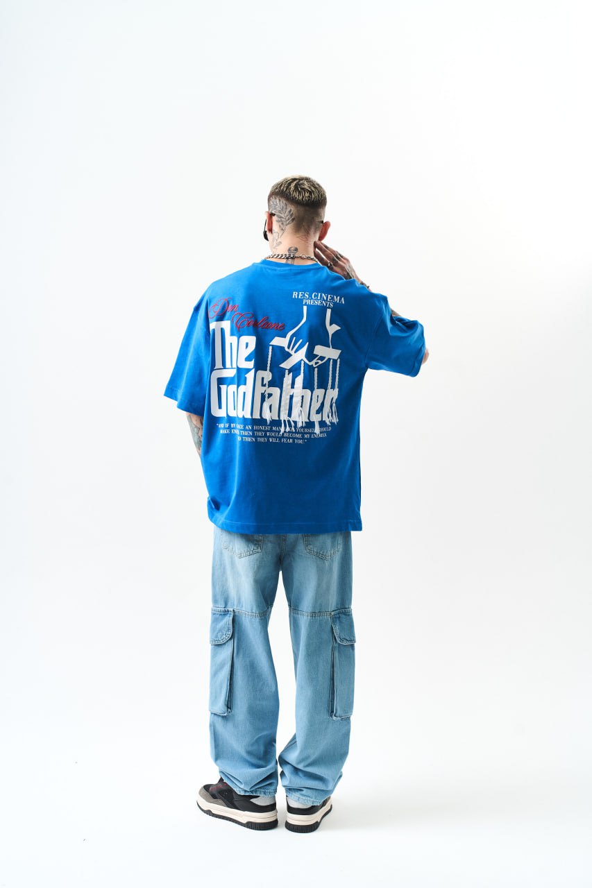 Men's Oversize 'The Godfather' Graphic T-Shirt - Streetwear Movie Tee