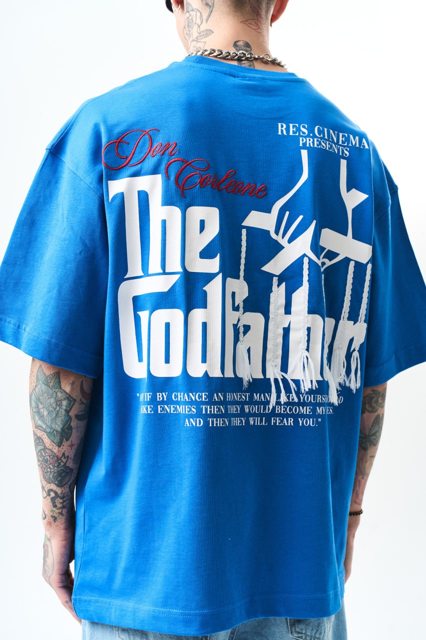 Men's Oversize 'The Godfather' Graphic T-Shirt - Streetwear Movie Tee