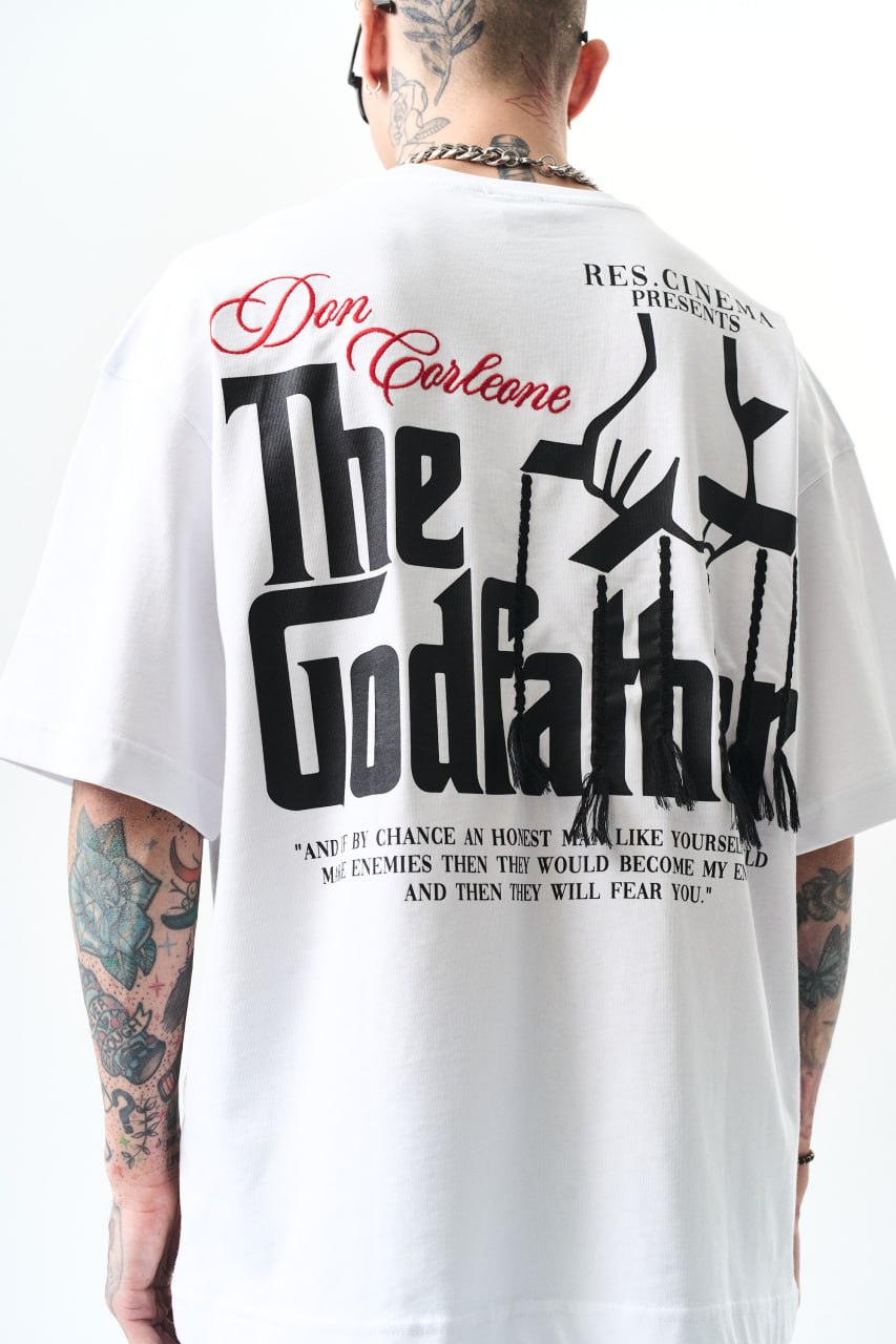 Men's Oversize 'The Godfather' Graphic T-Shirt - Streetwear Movie Tee
