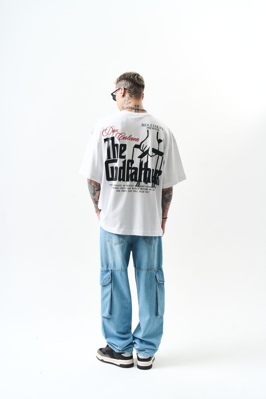 Men's Oversize 'The Godfather' Graphic T-Shirt - Streetwear Movie Tee